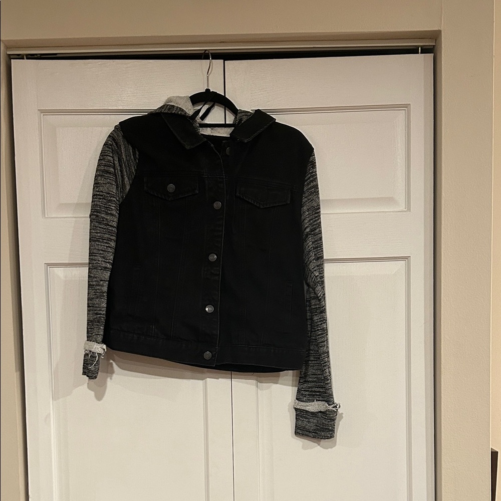 Mudd Black and Gray Jean Jacket